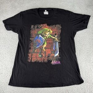 Nintendo The legend of Zelda Majorca's Mask 3D‎ black T-Shirt Size Xl Rare Gamer